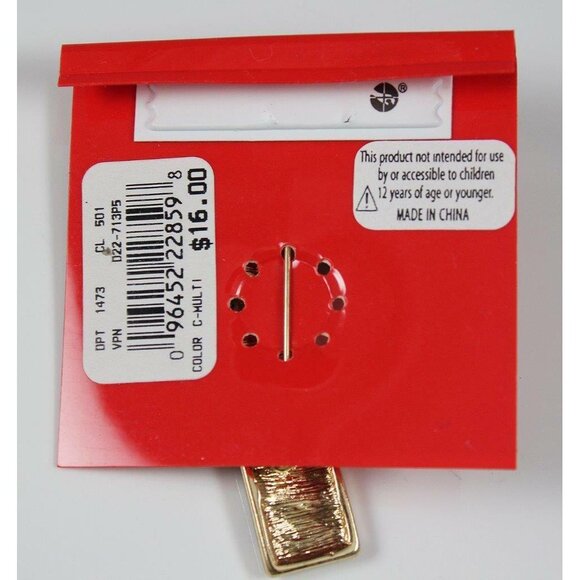 Christmas Happy Holidays Candy Cane Pin Enamel & Crystals - Picture 3 of 3